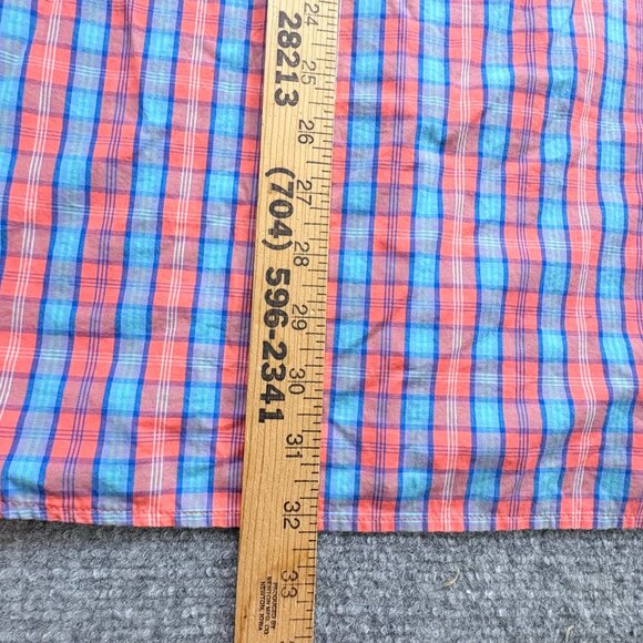 Southern Tide Shirt Mens Large Classic Fit Blue Plaid‎ Button-Down Dress Preppy - Picture 9 of 12